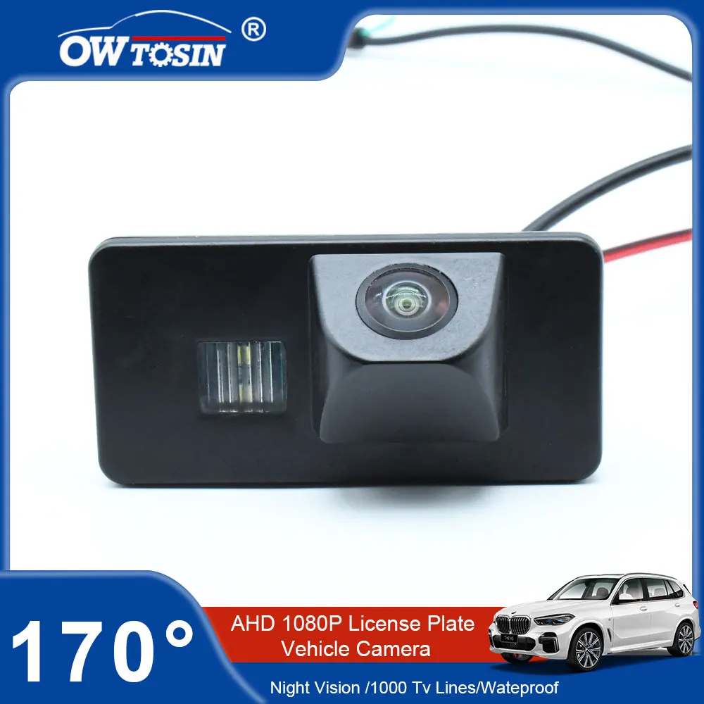 AHD 1080P 170°Car License Plate Rear View Vehicle Camera For BMW X5 E70 F25 2006-2018 X5M E70 2007 2008 -2013 Reverse Monitor