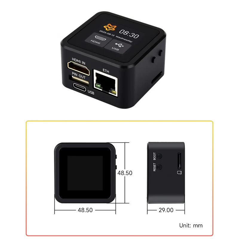 Luckfox PicoKVM على متن HDMI متوافق مع USB إيثرنت I/O منفذ توسيع IP KVM إدارة 1.54 بوصة حافظة عرض تعمل باللمس اختياري #3