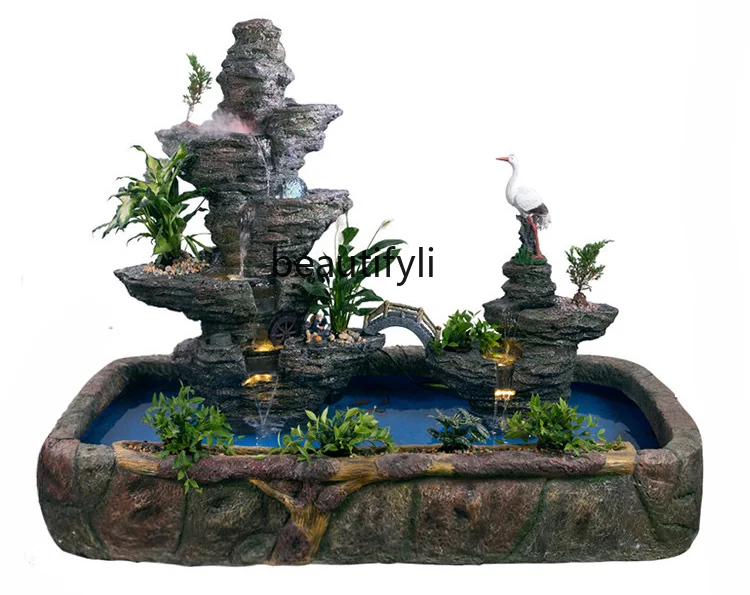 Large Artificial Mountain and Fountain Outdoor Courtyard Villa Garden Layout Decoration Fish Pond Ornaments