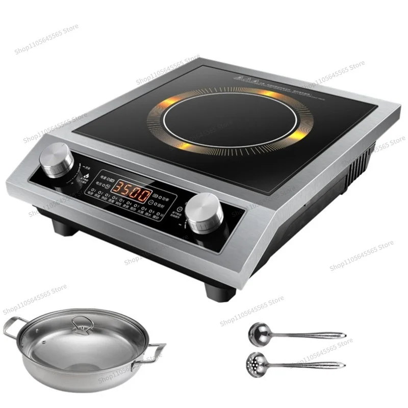 For high-power commercial induction cooker 5000W household 3500W flat stir fry integrated pot