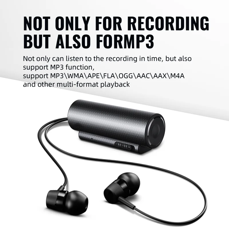 Mini Voice Activated Recorder 600ชั่วโมงดิจิตอลอุปกรณ์บันทึกเสียง Professional Sound เครื่องอัดเสียงฟังเสียง Micro บันทึกขนาดเล็ก