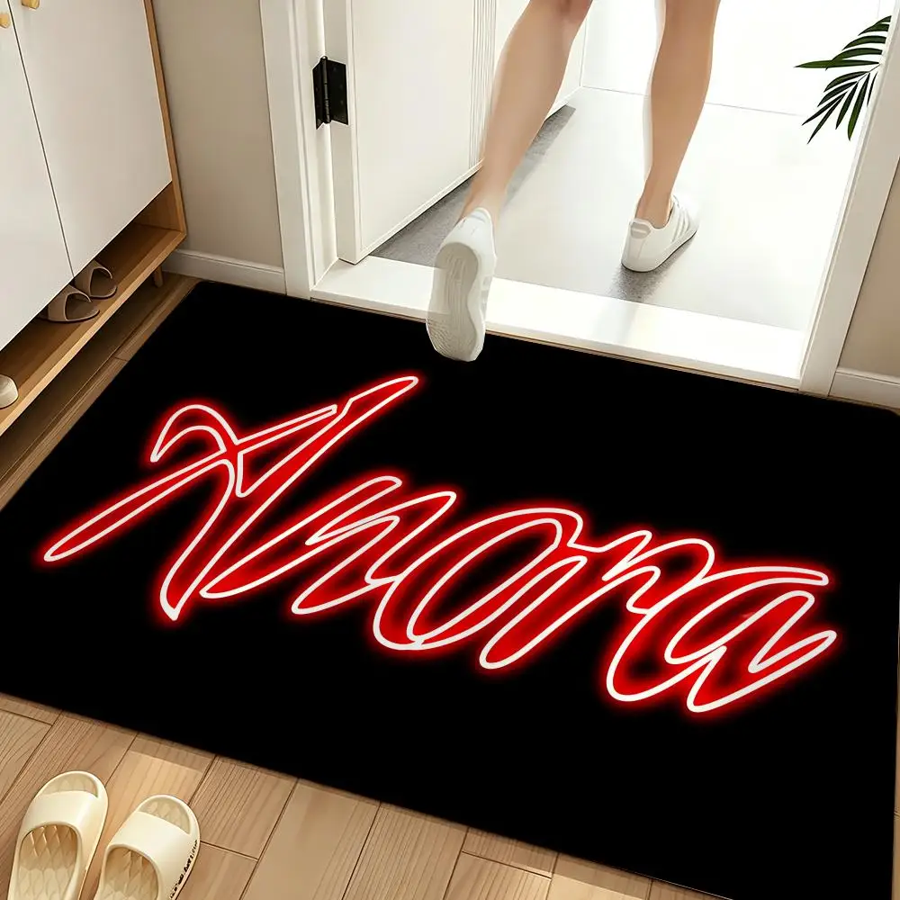 Music A-Anora Floor Mat Soft Flannel Entrance Door Mat Non Slip Absorbent Bathroom Bedroom Floor Rug