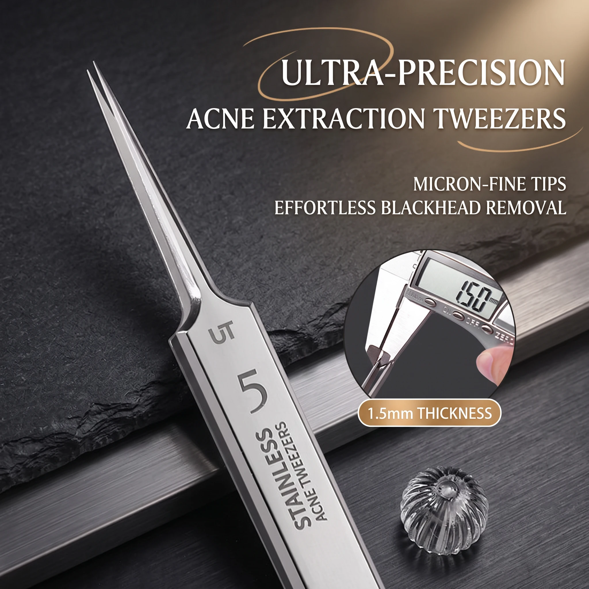 Acne Needle Blackhead Clip Remover Extraction Pore Black Head Cleaner Face Skin Care Cleansing Needle Tool Cell Clamp