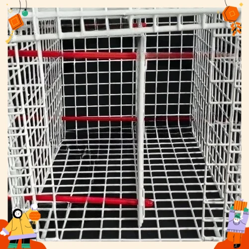 Pet Injection Restraint Cage for Cats Dogs - Veterinary Medical Control Cage for Vaccination - Animal Handling Capture Cage