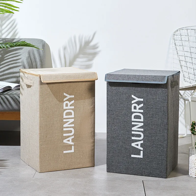 handheld-cotton-linen-laundry-basket-with-lid-for-home-use-washer-trash-toys-organizer-box-dirty-clothes-hamper