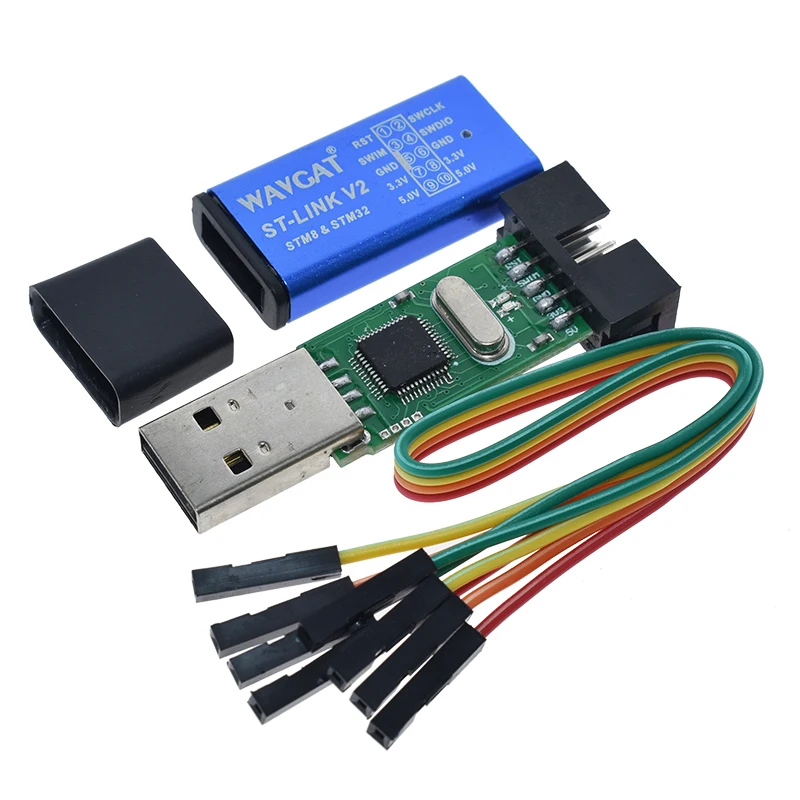 ST-Link V2 new stlink mini STM8STM32 STLINK simulator download programming With Cover