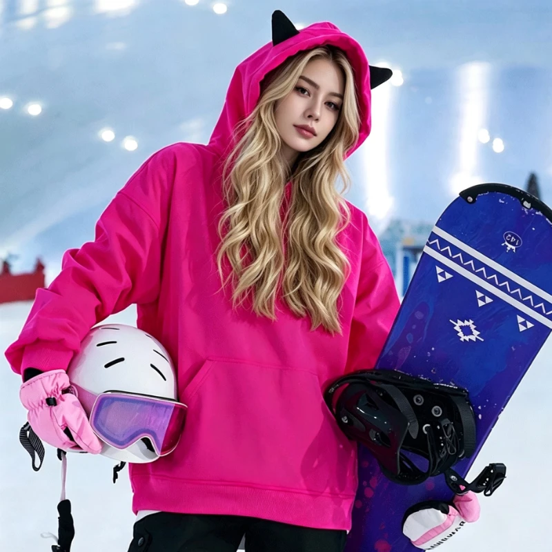

Winter 2025 New Ski Jackets Women's Outdoor Sports Windproof Waterproof Warm Snow Hoodie Tops Men's Skiing Snowboarding Sweater
