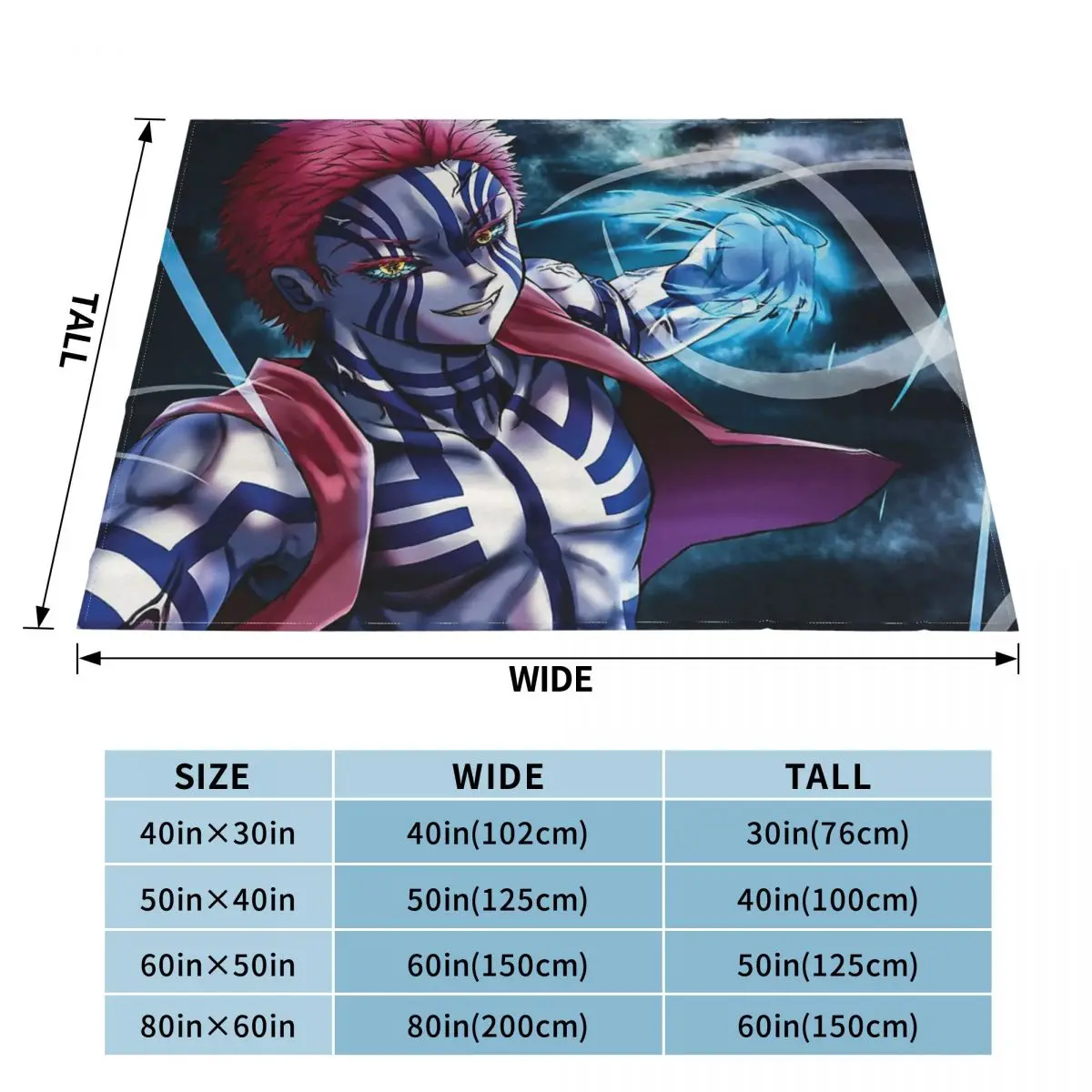 Akaza Demon Slayer Demon Slayer Blanket Flannel Summer Cute Thin Throw Blankets For Sofa Bedspread