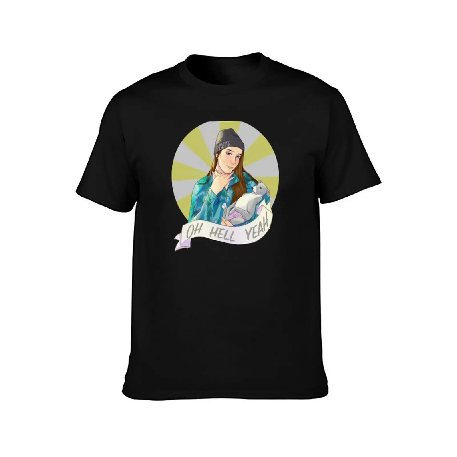 Jenna Marbles Oh Hell yeah Madonna and Child Design T-Shirt Plus Size Comfort Fit Tee T-Shirt