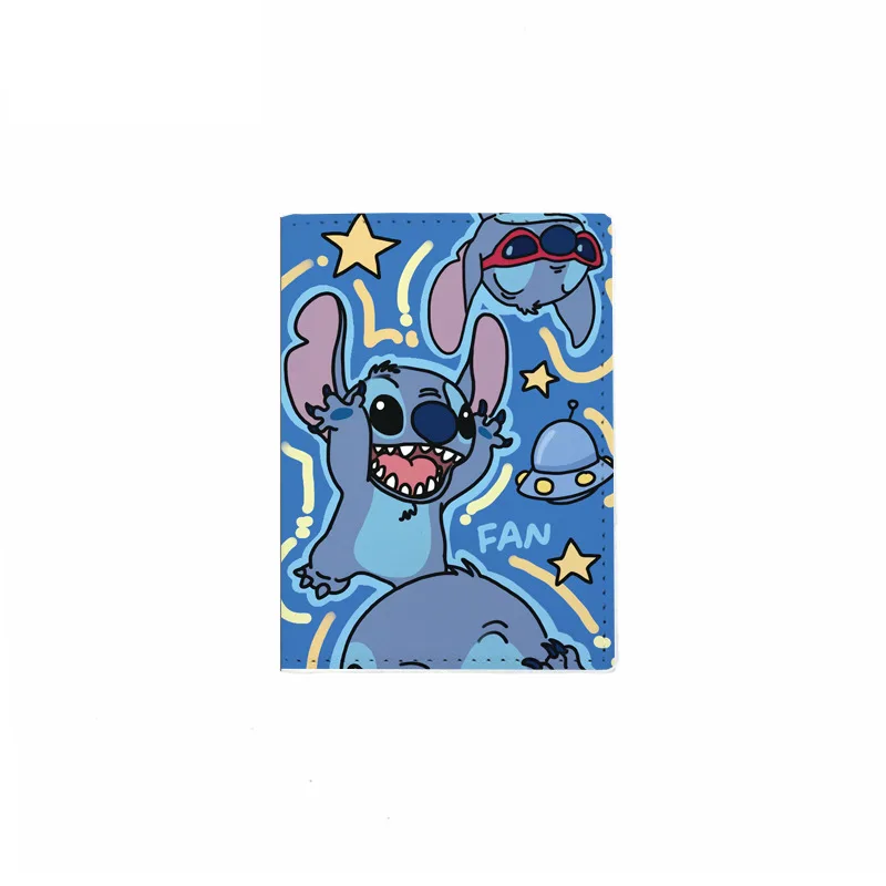 PU Passport Holder Anime Disney Stitch Ticket Passport Covers Travel Passport Protective Cover Id Holder Travel Accessories