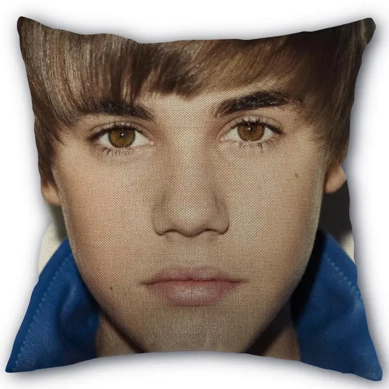 45X45cm Pillow Cover Justin Bieber Square Zipper Cotton Linen Pillow Cases Bedroom Home Decorative Pillowcase 0331