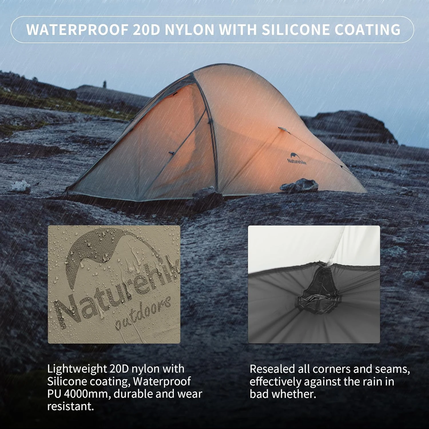 Naturehike Tent Cloud Up Mongar Star River 2 Person Camping Tent Ultralight Backpacking Tent Hiking Travel Tent With Free Mat