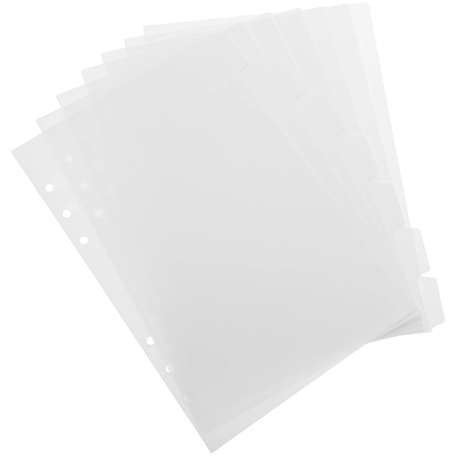 

2 Books PP Index Dividers 7 Sheets White Binder Page Markers Notebook Tabs Classification Tabs File Separators