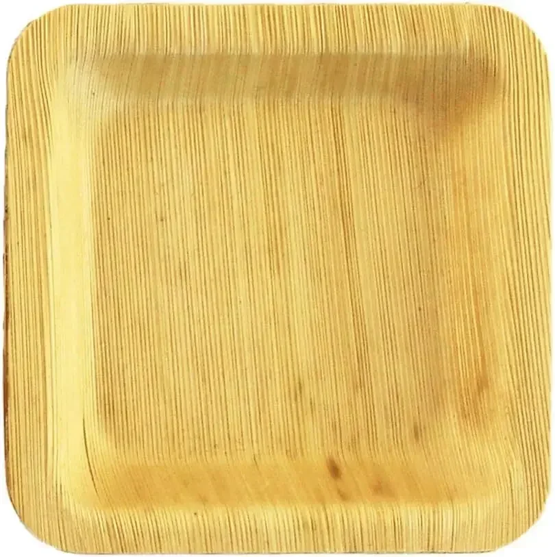 

Hot-selling3.5" Premium Bamboo Leaf Square Dinner Plate, All Natural Disposable Compostable for Catering and Home Use, 1000 Piec