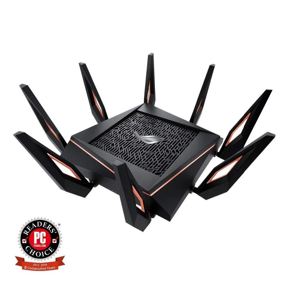 ASUS GT-AX11000 Tri-Band-WLAN-Gaming-Router. Weltweit erste 10-Gigabit-Prozessor mit 2,5-G-Gaming-Port-DFS