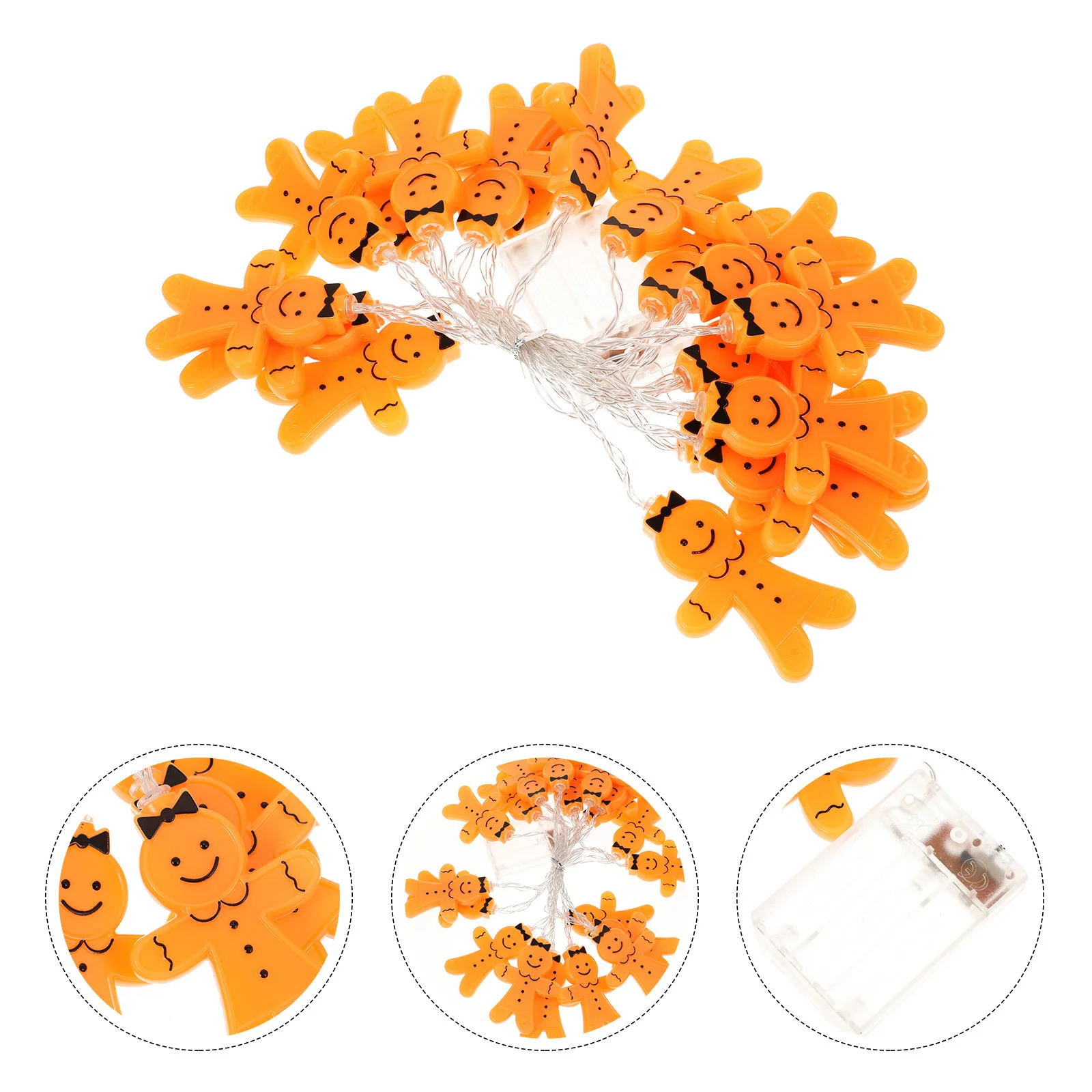 1 قطعة عيد الميلاد الزنجبيل رجل سلسلة ضوء عيد الميلاد LED مصباح غرفة داخلية الديكور احتفالي إضاءة الحفلات سلسلة مشهد عيد الميلاد #2