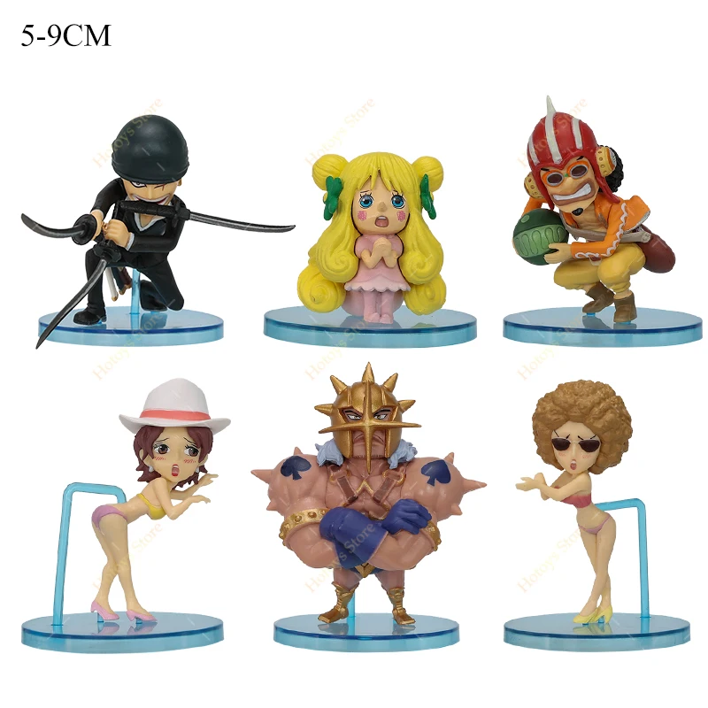 Anime One Piece Figures PVC Action Model Dolls Figure Toys Cute Luffy Nami Zoro Collection Brinquedos Full Set Hot Sale