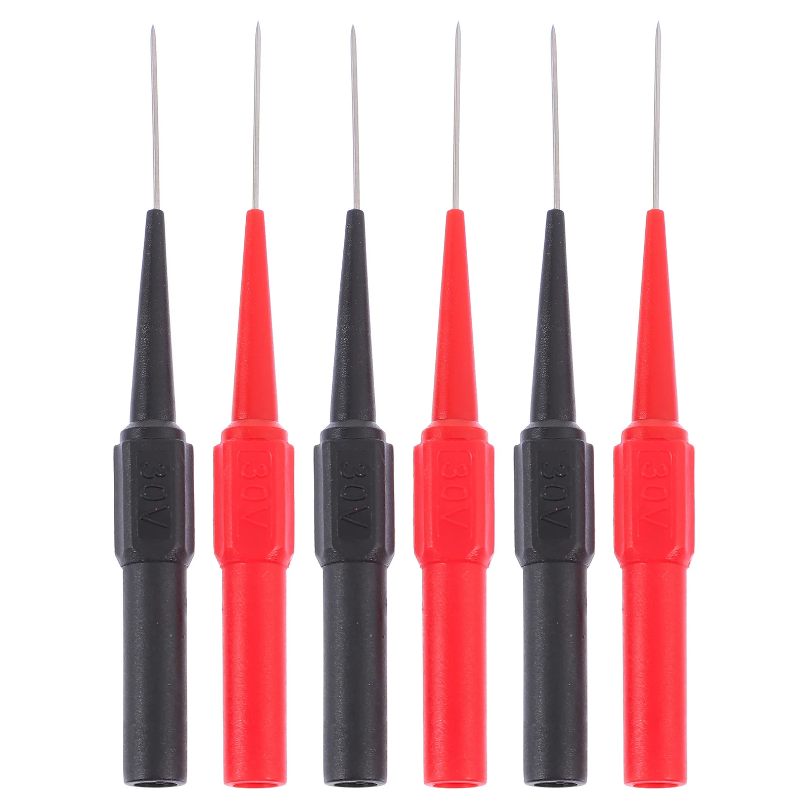 

6 Pcs Test Probe Tips Lead Car Voltmeter Multimeter Piercing Needle Plug Pin