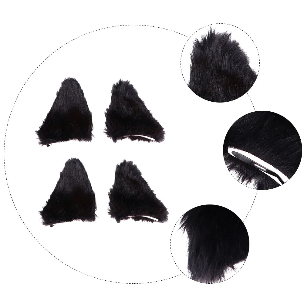 2-delige kattenoren haarspeld Halloween-kostuums Feesthaarspelden Prom Mooie accessoires Duurzame clips Flanel Baby