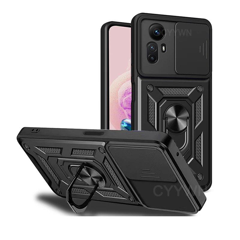 Stoß feste Panzerung Fall für Xiaomi Redmi Note12s 4g Auto halter Telefon abdeckung für Redmi Note12turbo 5g Kamera Objektivs chutz Fundas