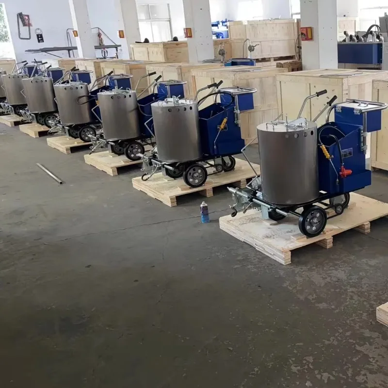Portable Hot Melt Road Marking Machine With Hand Cart For Road Marking Machine