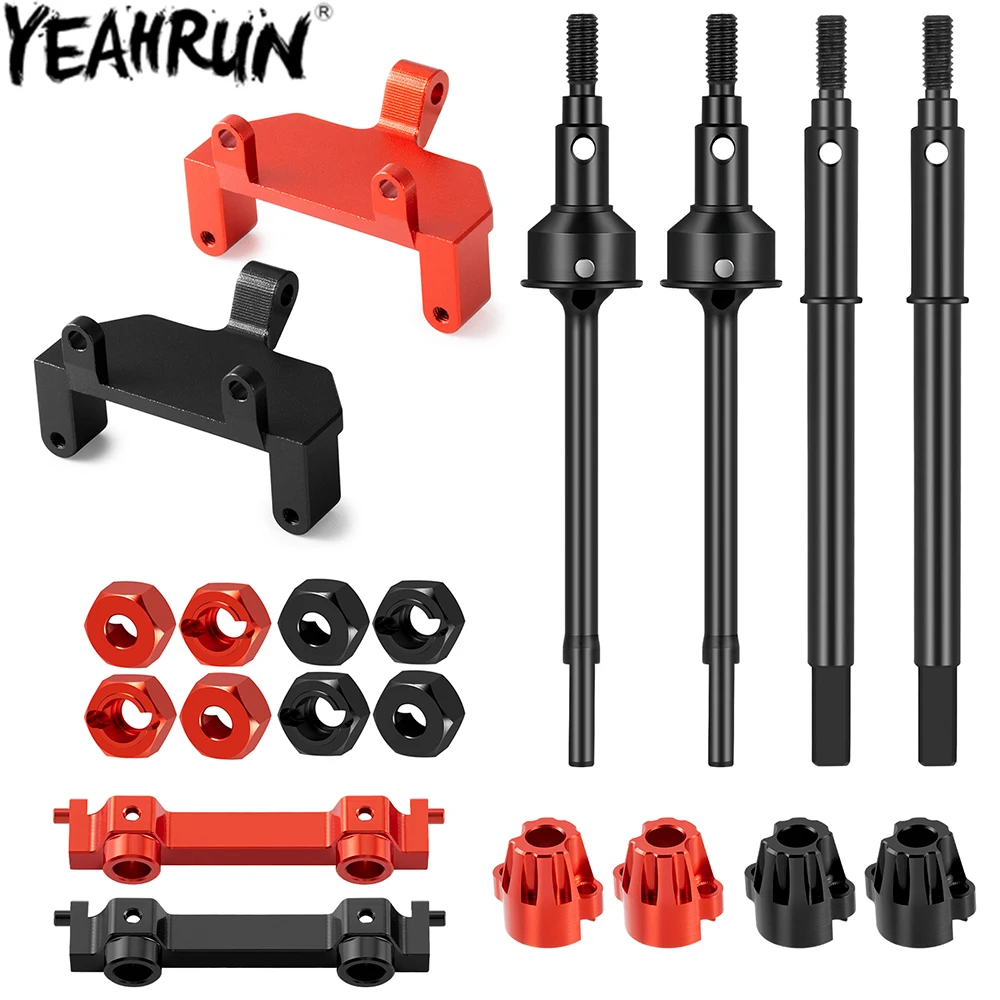 YEAHRUN Alu Legierung Servo Mount Hex Adapter Diff Cup Vorne Hinten CVD Universal Halterung für 1/18 HPI Venture HILUX Upgrade Teile ﻿