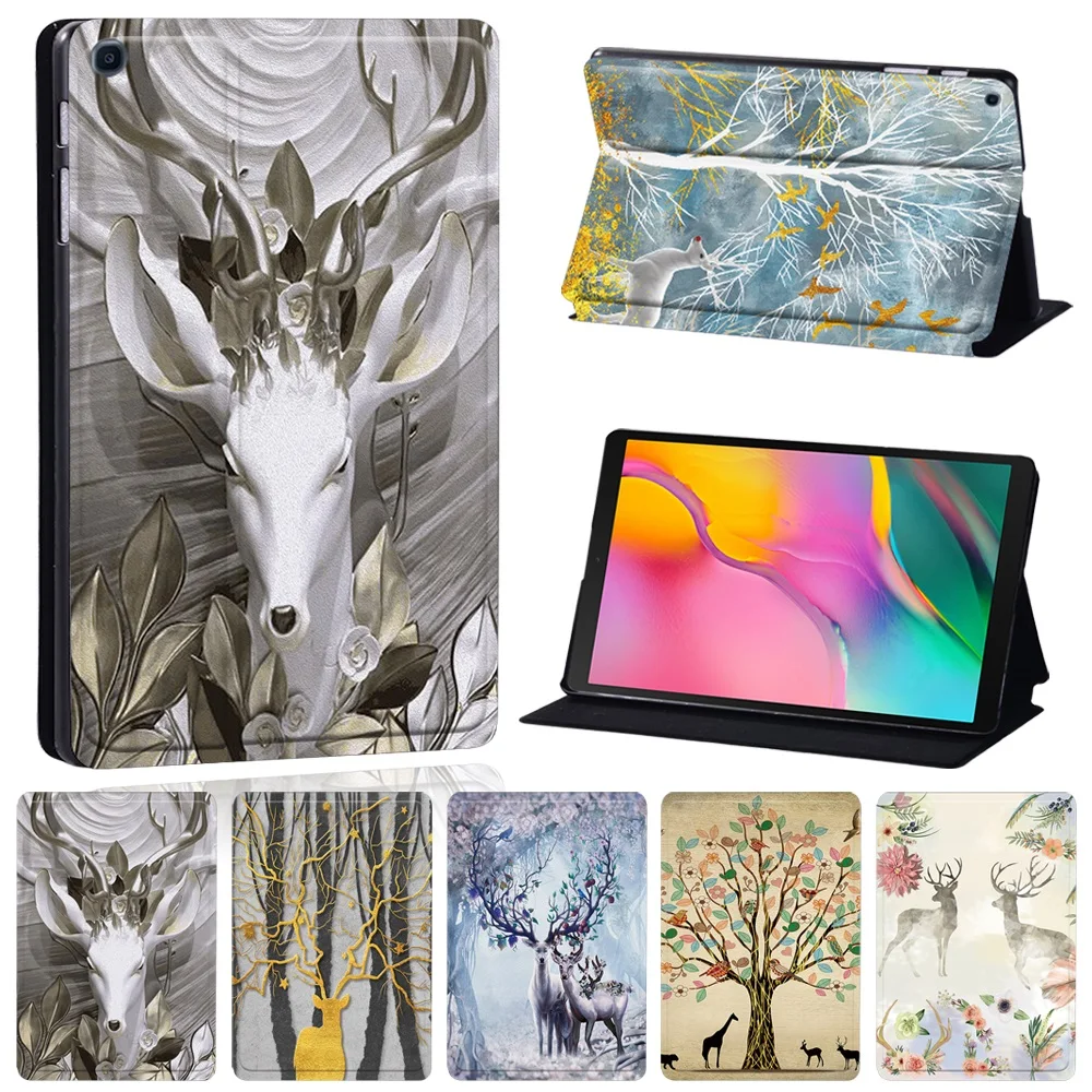 

Case for Samsung Galaxy Tab S6 T860 10.5/Tab A8 10.5/Tab S5e T720 10.5/Tab A7 10.4 T500 -dust-proof Deer Series Tablet Case