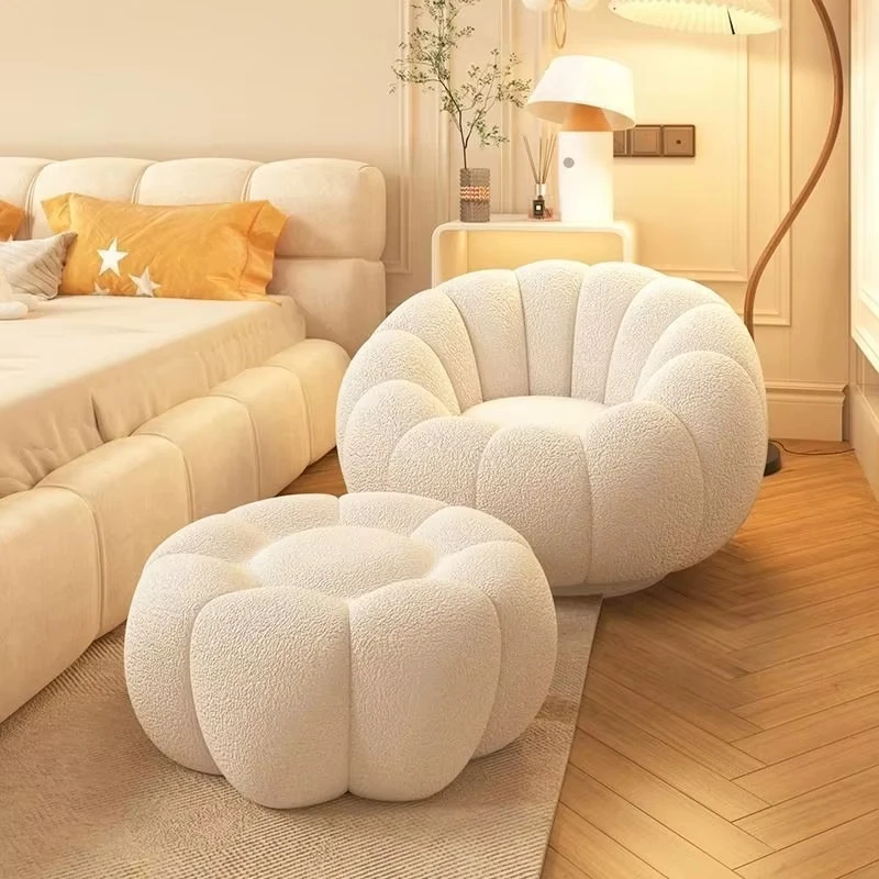 Lazy sofa rocking chair single eggshell chair living room bedroom cream style small sofa smashed leisure penguin chair