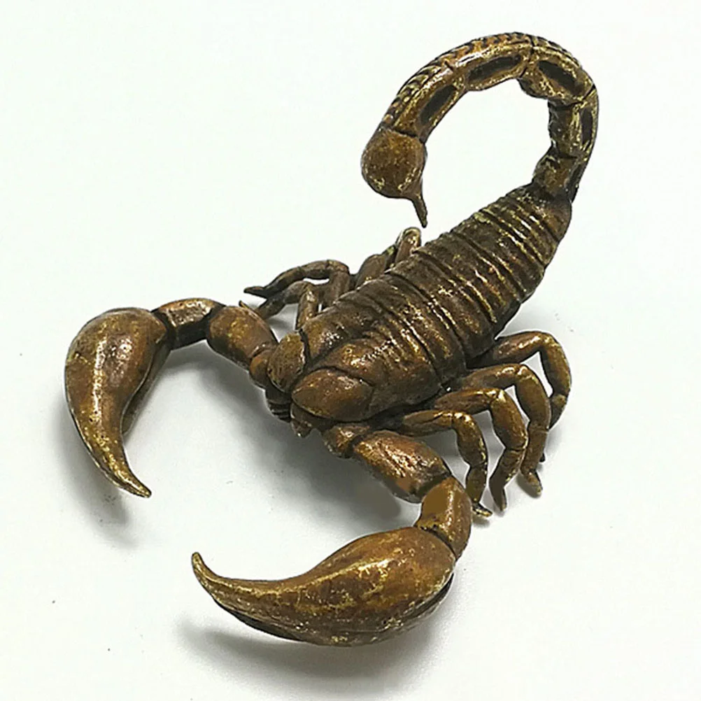 

Copper Scorpion Ornament Desktop Adornment Lifelike Model Gift Garden Decor Brass Decoration Modeling Creative Metal