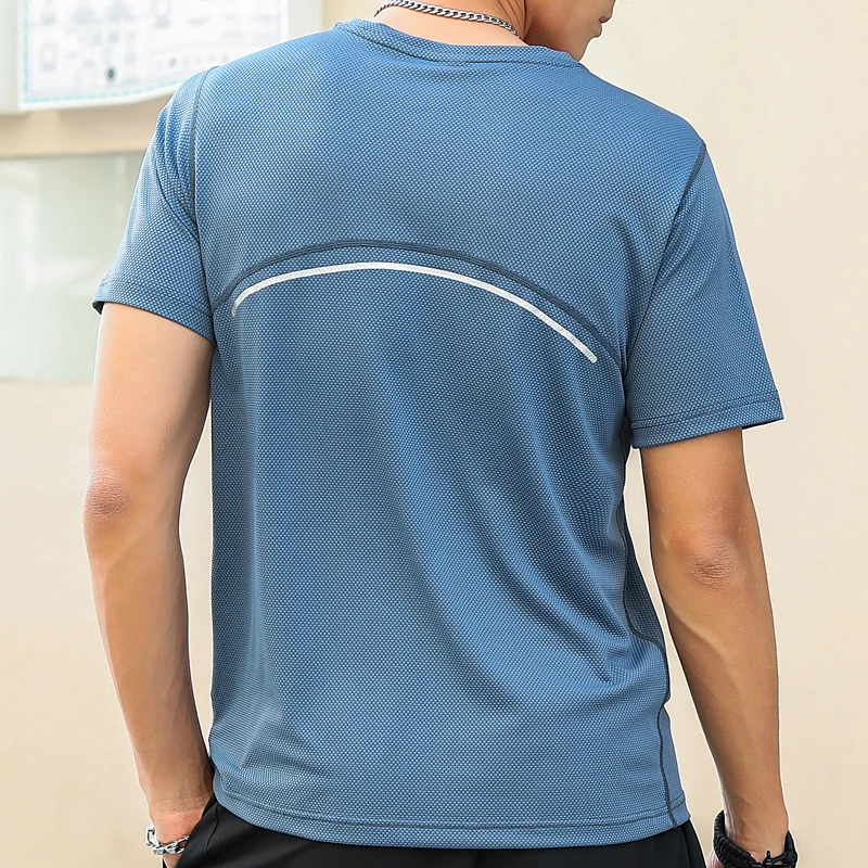 Quick Dry Sport T Shirt Men Short Sleeves Summer Pullover Running Breathable Fitness Gym Top Tees Male Sportswear Tshirt Clothes