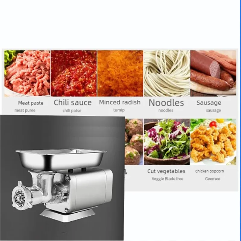 

China Commercial Stainless Steel Table Top Frozen Meat Mincer Mincing Grinding Machine Electric Meat Grinder