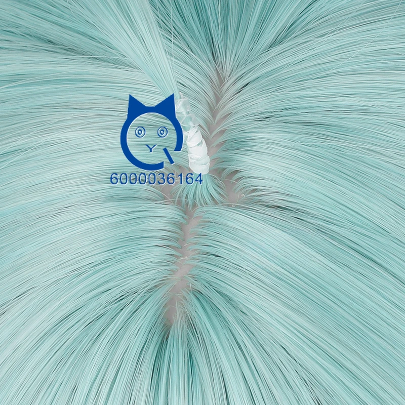 Virtual Idol Hatsune Miiiku Cosplay Wig with Realistic Scalp Clip-On Ponytail Raccoon Future Style for Anime Halloween Costume