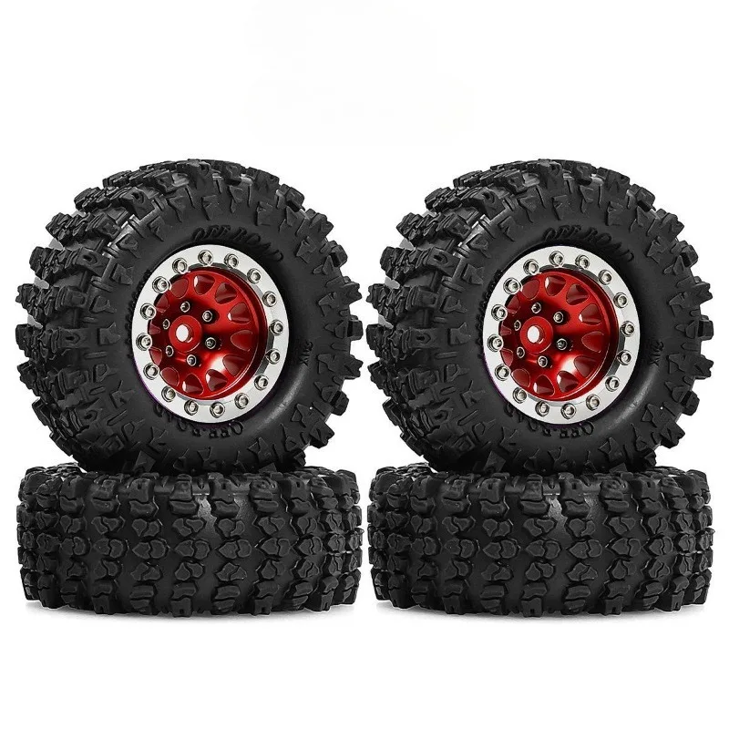 Set di Sostituzione Pneumatici in Gomma ad Alta Aderenza per Ruote Beadlock in Lega MN82 RS 499 Ford MN82 LC79 1/12 RC Crawler
