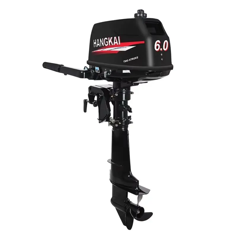 

Wholesale HANGKAI 6HP 2 Stroke 102cc Outboard Motors Tiller Shaft Inflatable Fishing Boat Engines Water Cooling CDI System