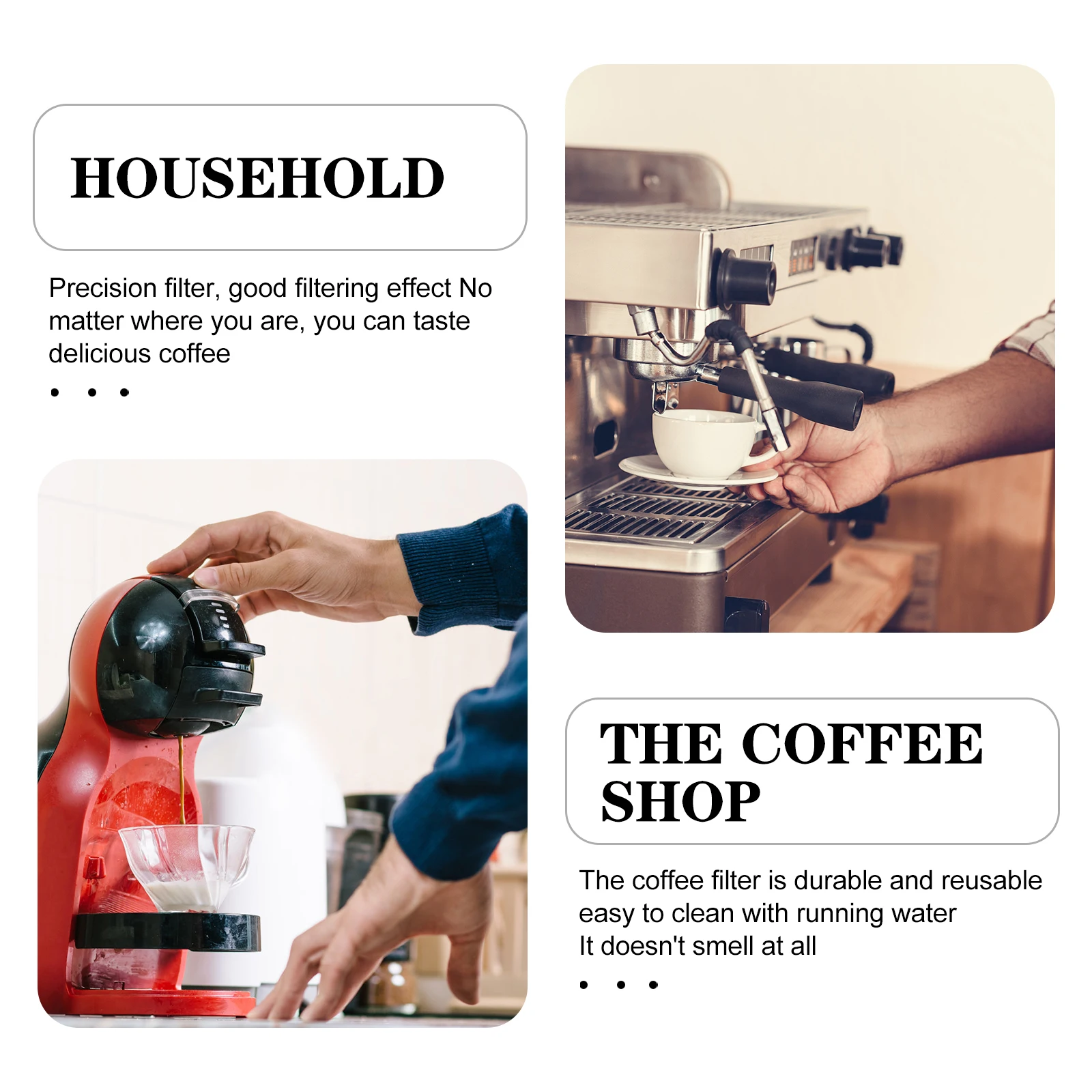 

Stainless Steel Reusable Strainer Durable Dripper Fine Mesh Kitchen Filter Washable Funnel Slow Drip Maker Practical Filter