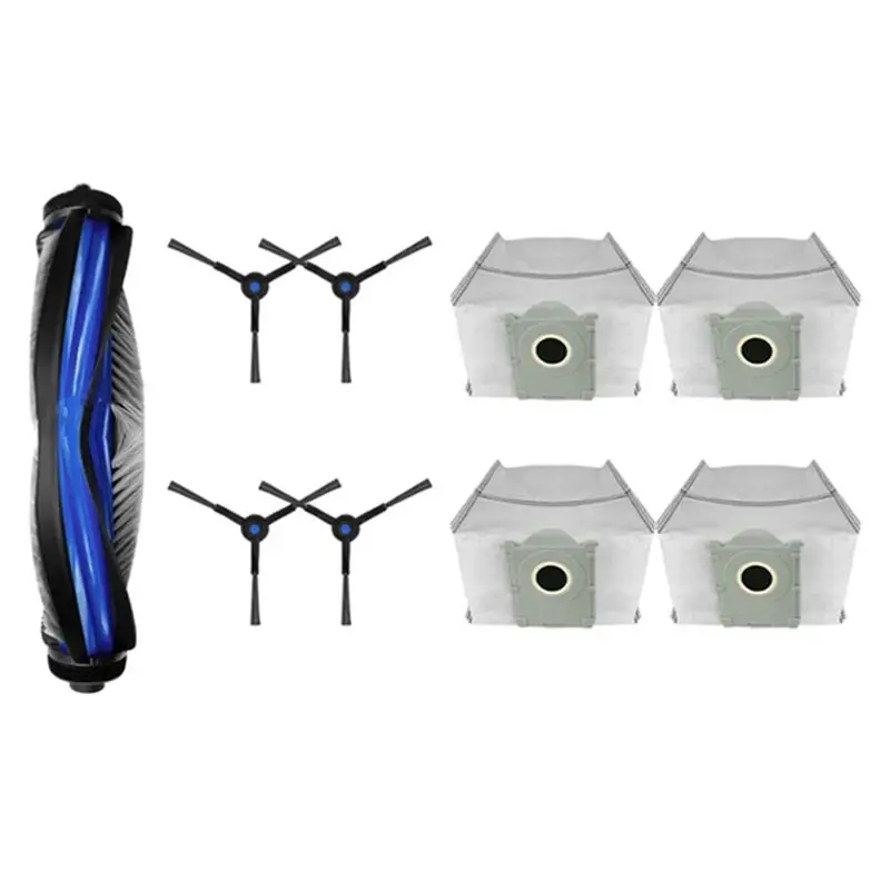 

Запчасти для робота-пылесоса Ecovacs Debot X8 PRO OMNI / DEX56: основная щетка, боковая щетка, тряпка для влажной уборки, мешок для сбора пыли, аксессуары.