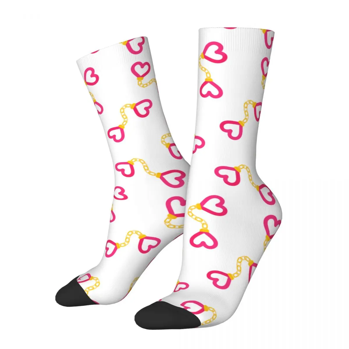 Crew Socks Heart Shaped Handcuffs Product for Women Compression Socks All Season Best Gift Idea