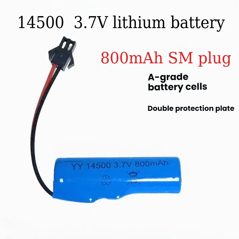 

14500 3.7V 800mah Rechargeable AA Battery SM Plug for Remote Control Toys Helicopter Car Train Motorcycle Toy Car Batteries