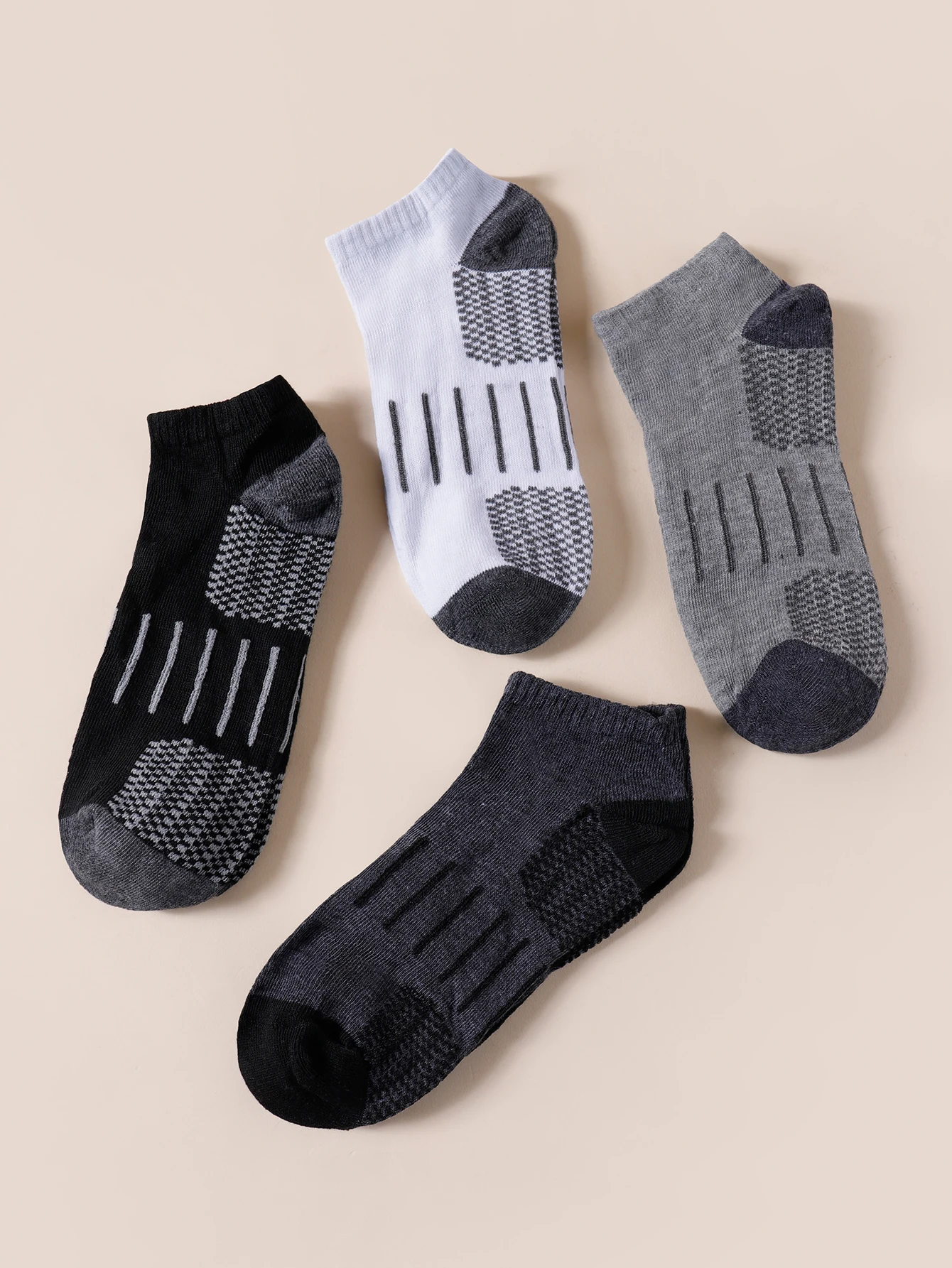 1/3/5/10/15 Pairs, Random Striped, Comfortable & Breathable Ankle Socks