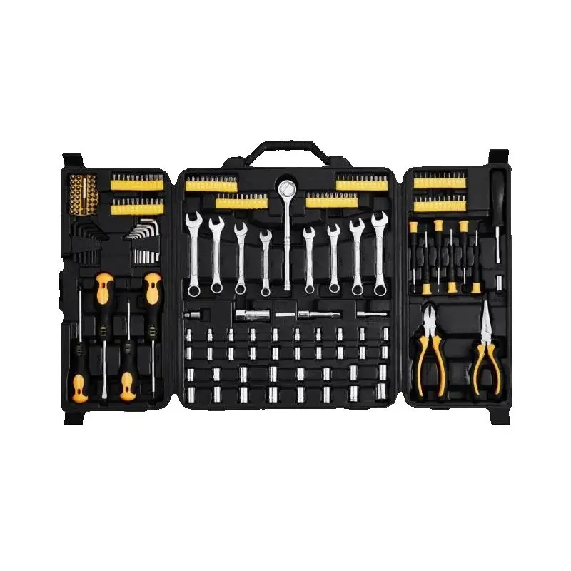 

SucceBuy Mechanics Tool Set Drive Sockets SAE and Metric Mechanic Tool Kit with Bits Wrenches Ratchet Handle Accessories