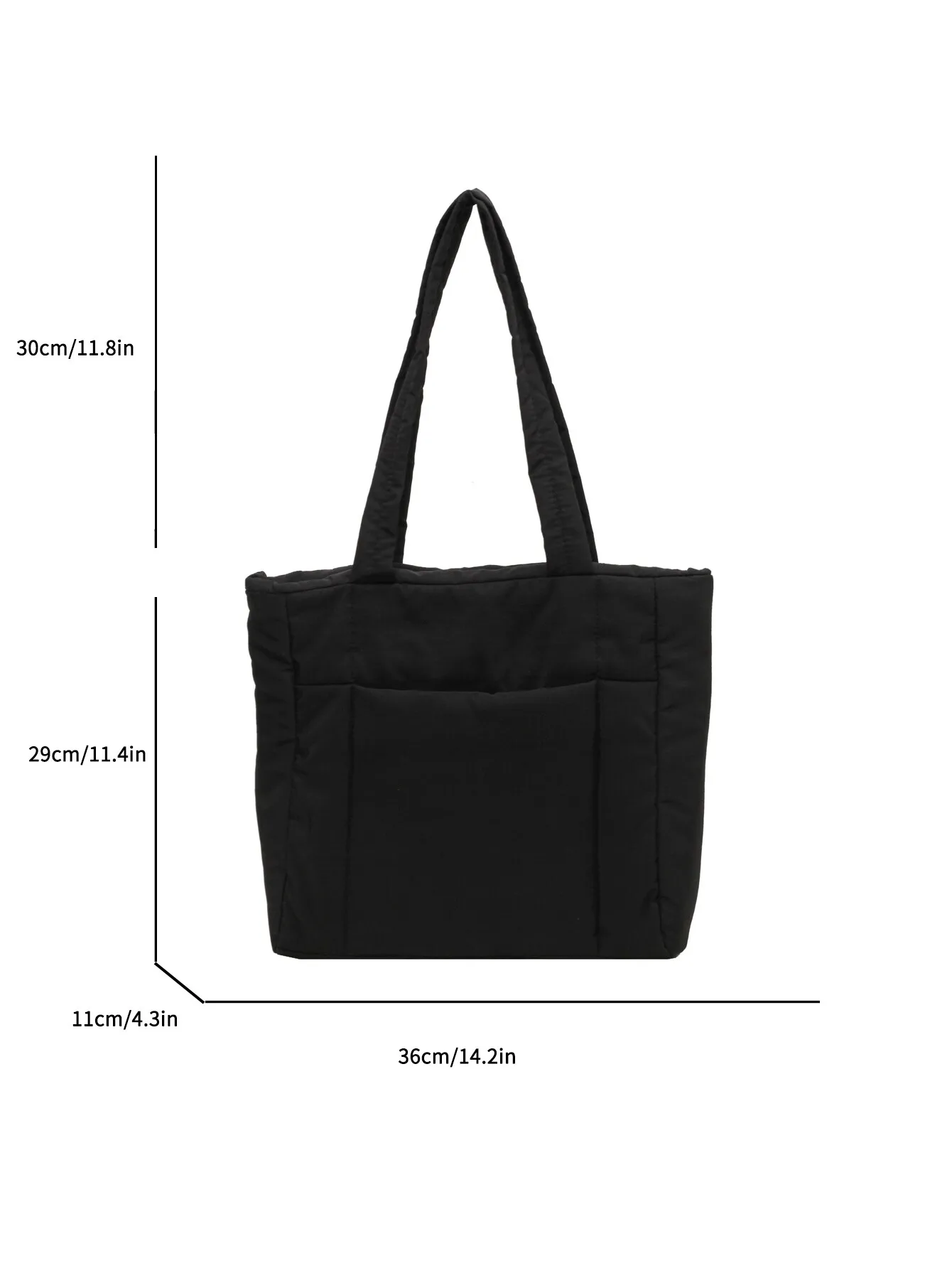 

Large Capaci Cotton down Jaet Women's Tote Bag Artistic Casual Versatile Single oulder Bag Commuter Bag Nylon Fabric Zi...