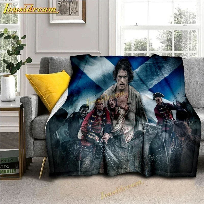 Outlander Blankets War Love Print Sofa Blanket Tv Series Blanket Anime Blanket Soft Blankets Bedspread Throw Blanket Gift view 3
