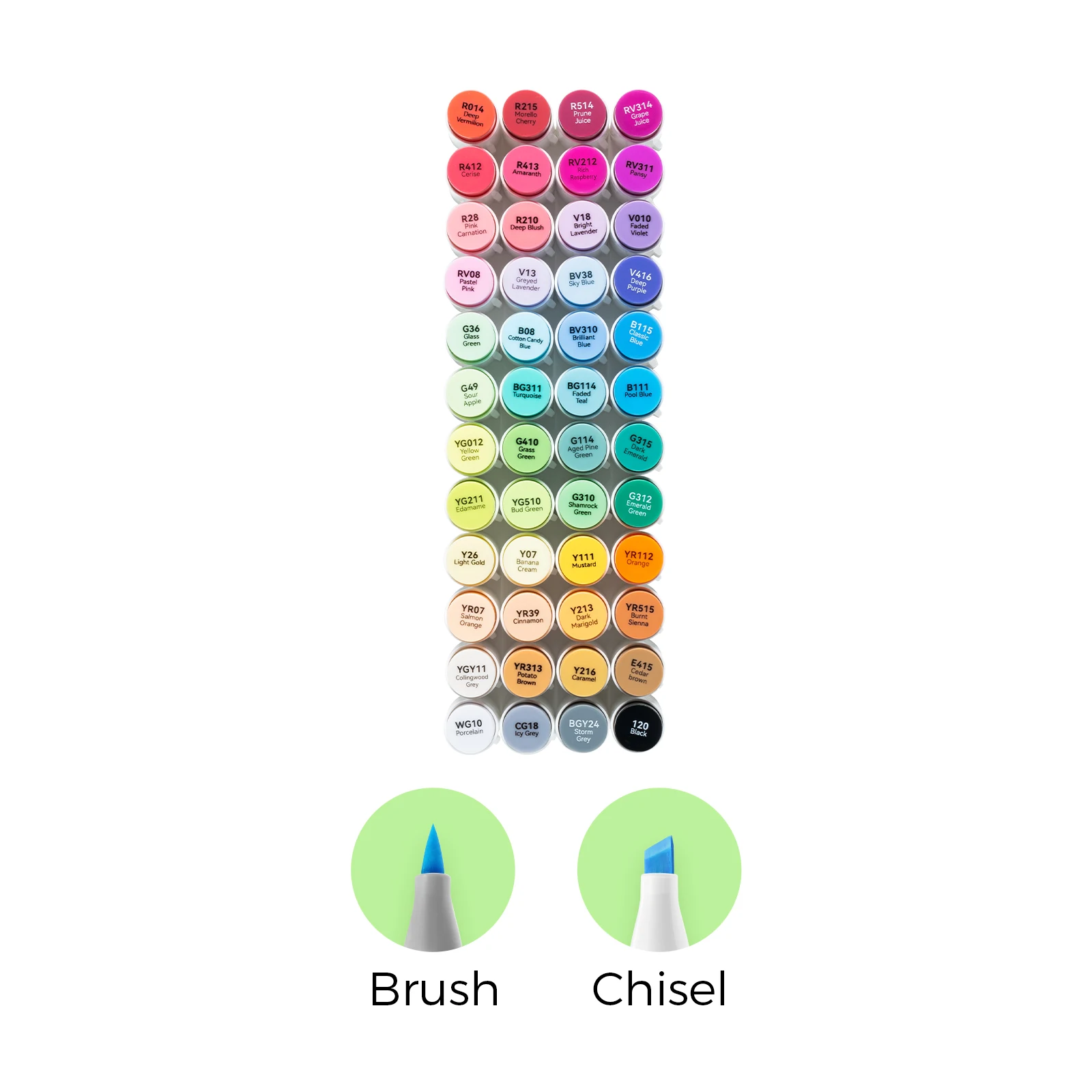 Ohuhu Honolulu 48-kleuren markeerstiftset Alcohol Art Markers Hervulbare Dual Tips Schetsen Tekening Manga School Art Supplies - afbeelding 2