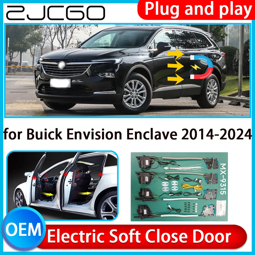 

ZJCGO for Buick Envision Enclave 2014-2024 Auto Pull Car Soft Close Kit Door Power Latch Electric Door Catch Soft Closing Assist