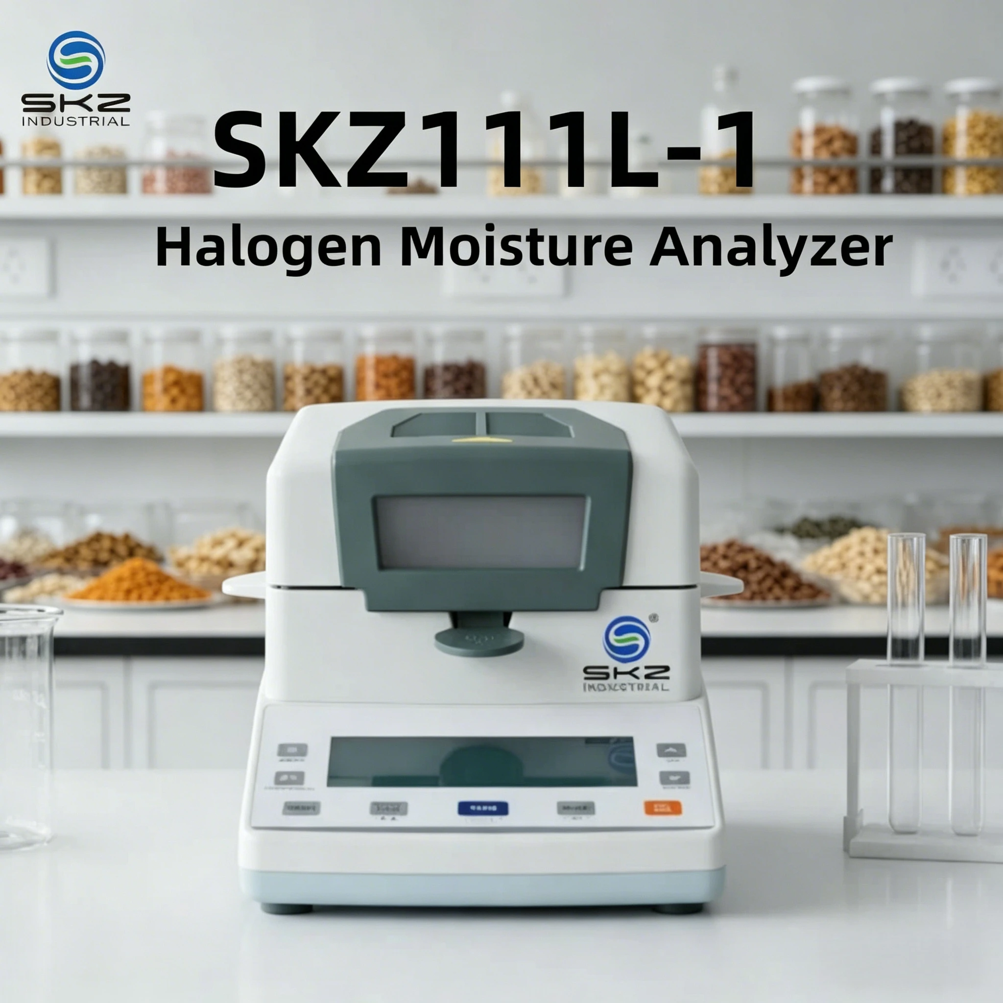 

SKZ111L-1 OEM Customizable Moisture Meter Moisture Analyzer 90mm Pan RS232 Interface for Multi Material Testing