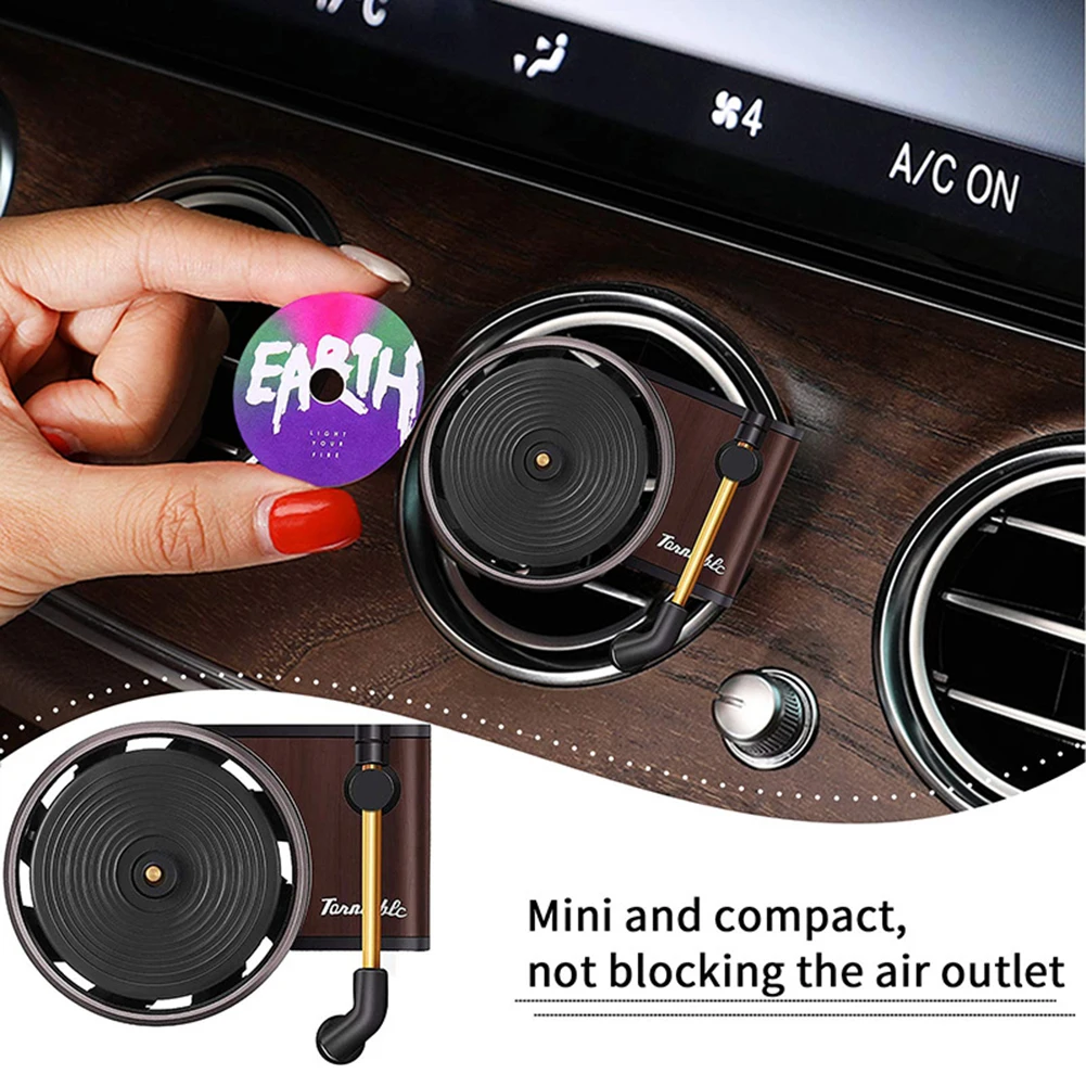 

Air Vent Outlet Aromatherapy Clip Spin Phonograph Car Air Freshener Vent Clip Deodorant Auto Interior Decoration Accessories