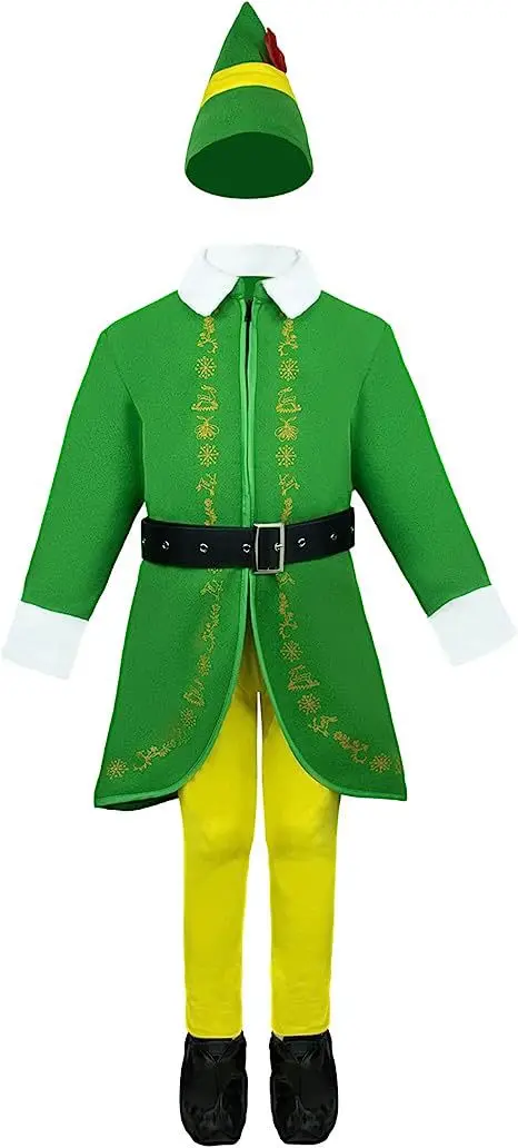 Christmas Buddy Elf คอสเพลย์เครื่องแต่งกาย Santa Claus ชุดสีเขียวสําหรับเด็กผู้หญิงชุดสีชมพู Elf ฮาโลวีน Carnival ปีใหม่ Xmas เสื้อผ้า