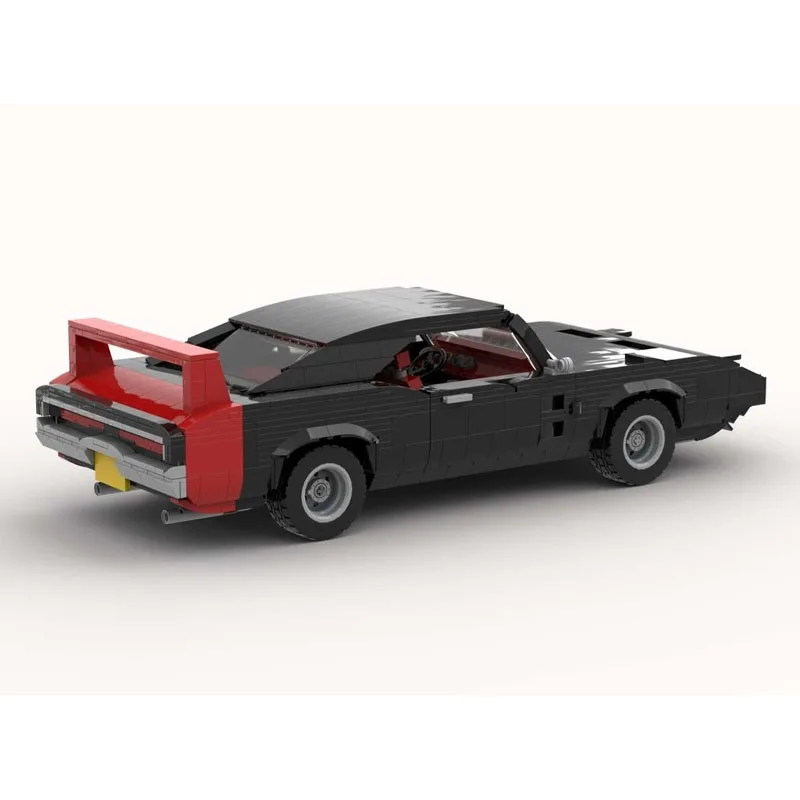 MOC-232634 clássico novo modelo de bloco de construção de supercarro preto esportivo icônico, 1862 peças, presente de brinquedo de aniversário para meninos e crianças