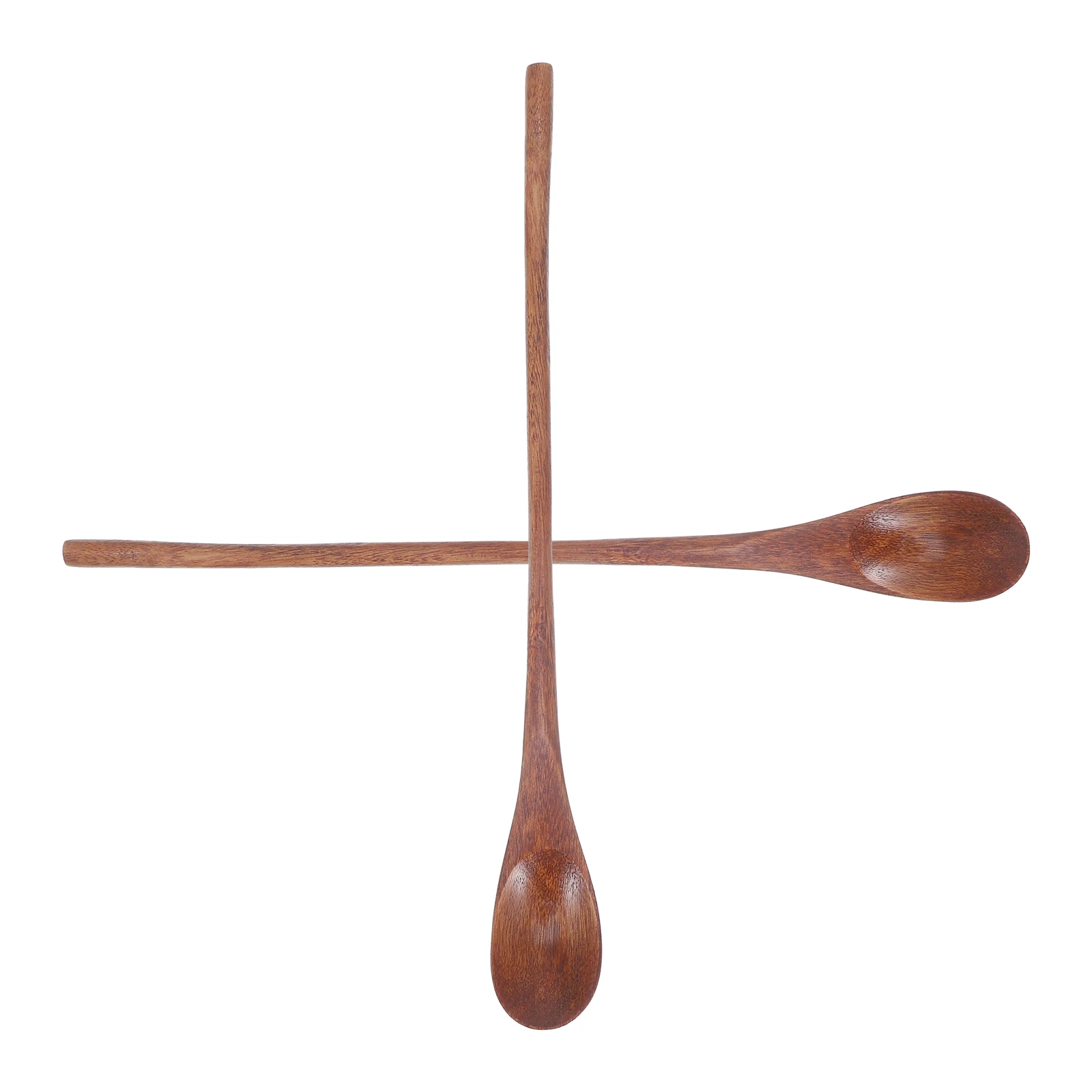 

2pcs Coffee Wooden Spoon Long Handle Retro Honey Spoon Smooth Stirring Practical Decorative Kitchen Bar Utensil