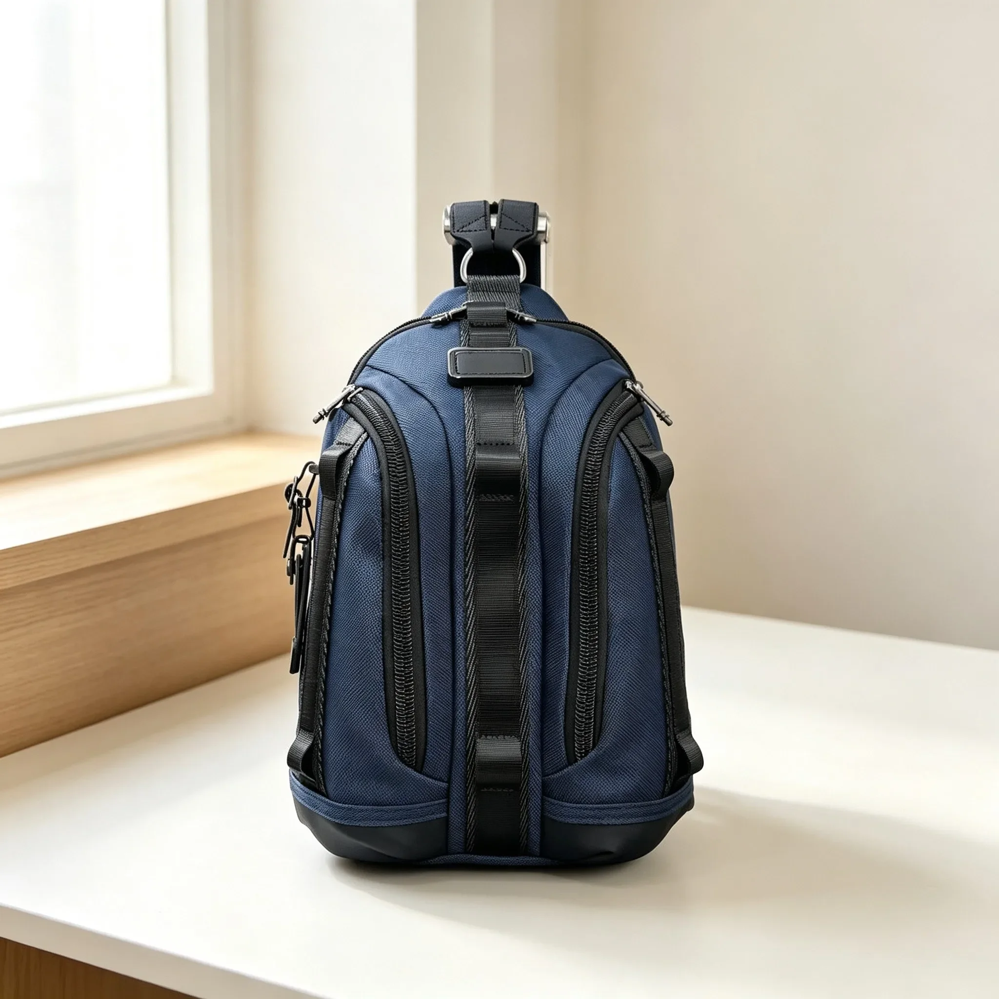 Business Versatile Chest Pack for Men Nylon Fashion Crossbody Bag Convertible Backpack